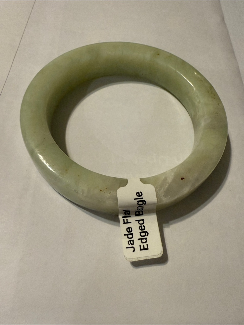 Pale Green Genuine Jade Bangle Bracelet